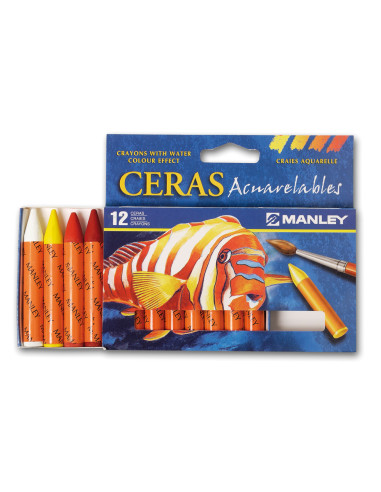 LAPICES CERA MANLEY ACUARELABLE CAJA...
