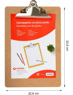 PORTANOTAS DE MADERA CON PINZA