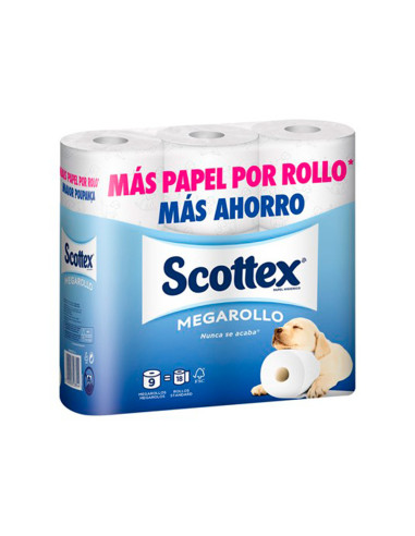 PAPEL HIGIENICO SCOTTEX MEGARROLLO...