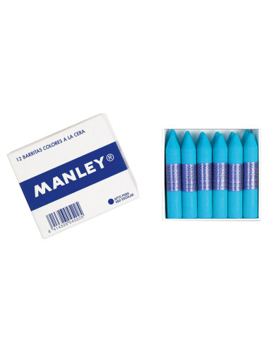 LAPICES CERA MANLEY UNICOLOR CELESTE...