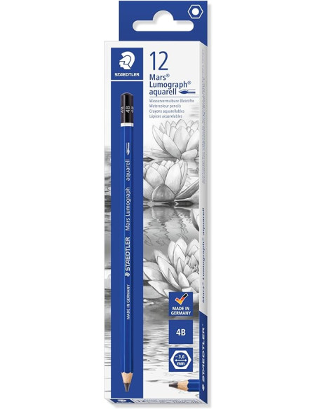 LAPICES DE GRAFITO STAEDTLER MARS LUMOGRAPH 100 4B