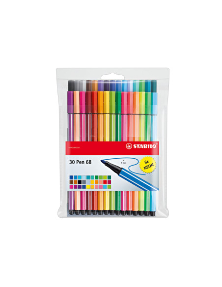 ROTULADOR STABILO ACUARELABLE PEN 68 ESTUCHE DE 24