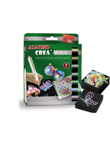 ROTULADOR ALPINO CREA METALIX CAJA DE...