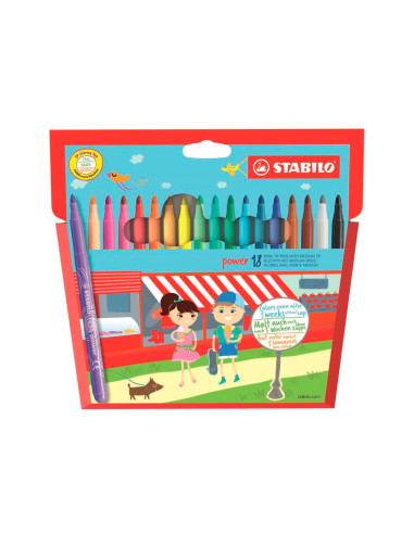 ROTULADOR ESCOLAR STABILO POWER CAJA...