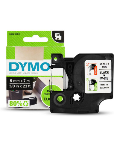 CINTA DYMO 1000 9 MM NEGRO-BLANCO D1
