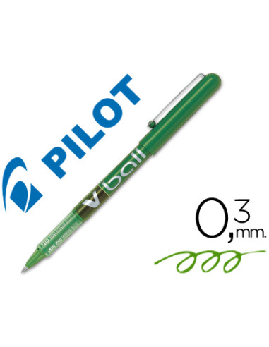 ROTULADOR PILOT ROLLER V-BALL VERDE...