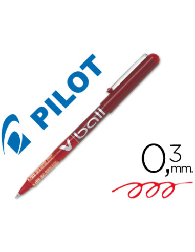 ROTULADOR PILOT ROLLER V-BALL ROJO...