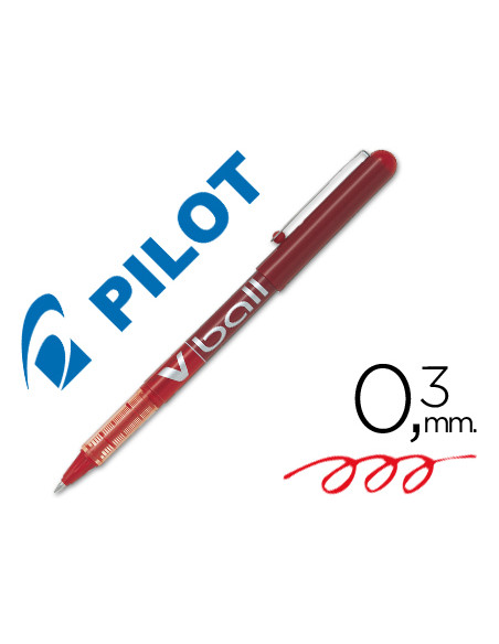 ROTULADOR PILOT ROLLER V-BALL ROJO 0.5 MM