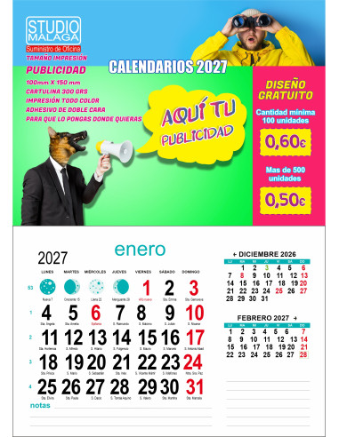 CALENDARIO 2027 FRIGORIFICO APAISADO