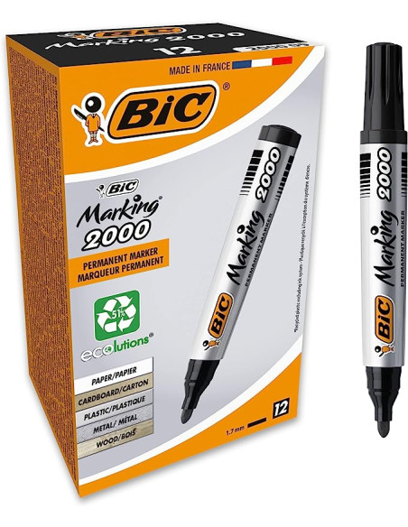 MARCADOR PERMANENTE BIC MARKING 2000 CONICO NEGRO